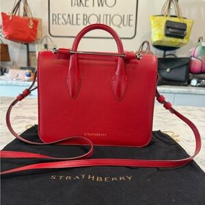 Strathberry Red Crossbody Bag